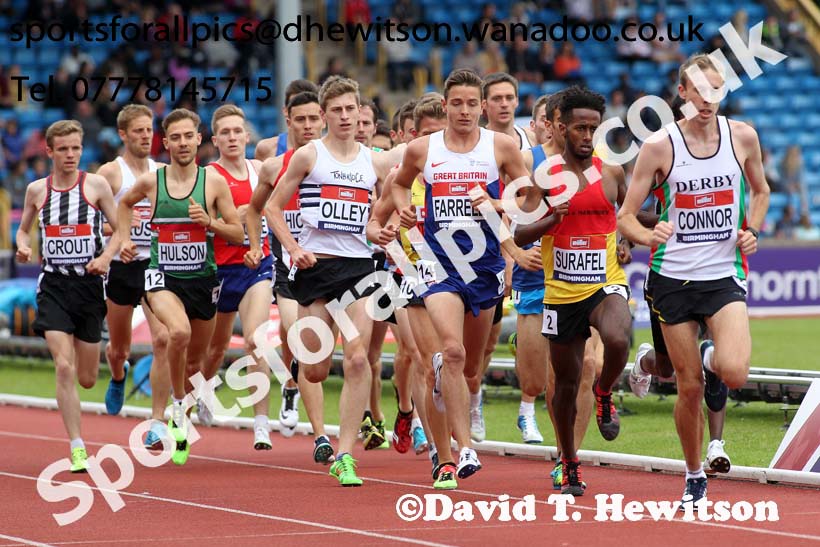 Mens 5000 metres, British Championships, Birmingham. Photo: David T. Hewitson/Sports for All Pics
